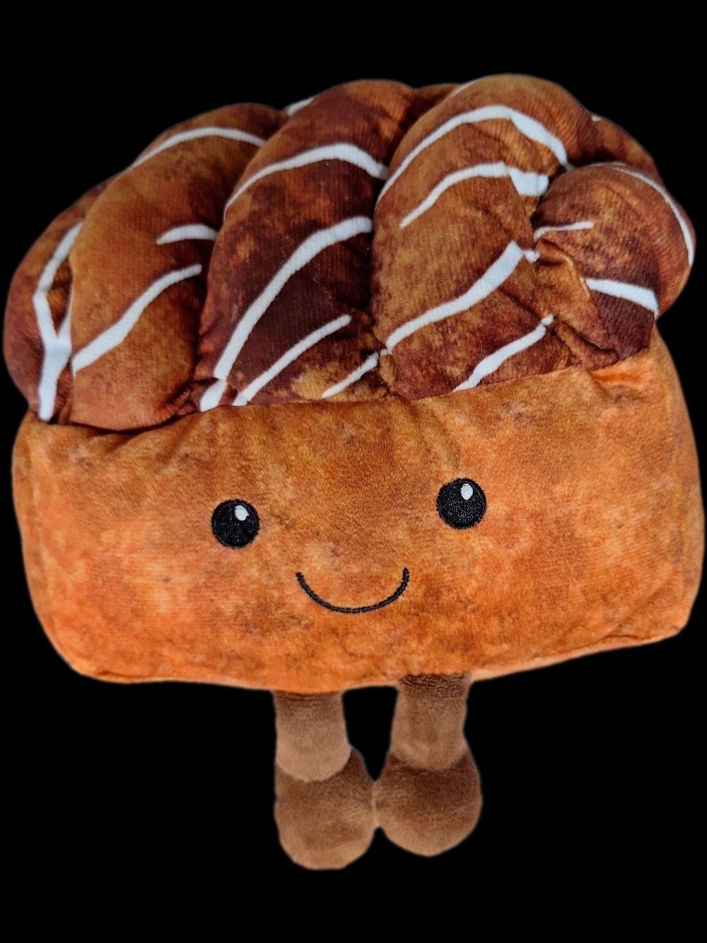 Dollywood Cinnamon Plush Cinnamon Roll Stuffed Toy - Orange Smiling Snack Plush